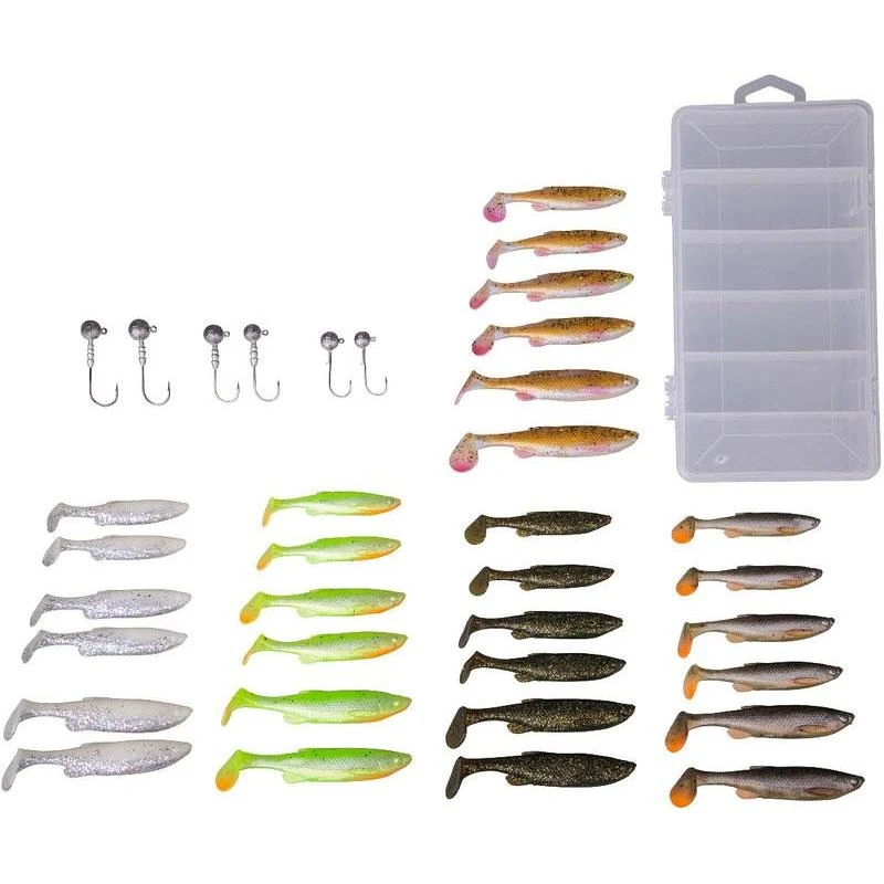 KIT LEURRES SOUPLES SAVAGE GEAR FAT MINNOW T-TAIL 1 KIT LEURRES SOUPLES SAVAGE GEAR FAT MINNOW T-TAIL